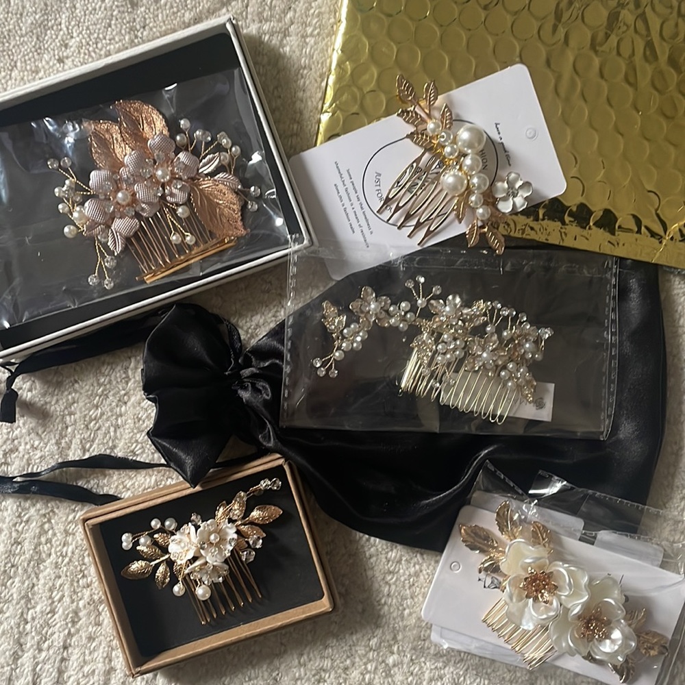 Gold Hair Comb Bundle